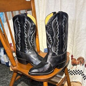 Tony Lama Black Cowboy Boots